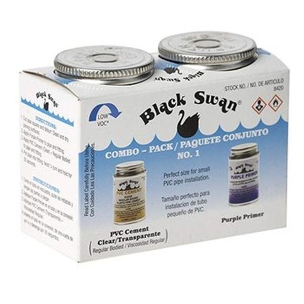 Black Swan Black Swan Manufacturing 139242069 4 oz PVC Cement & Purple Primer 139242069